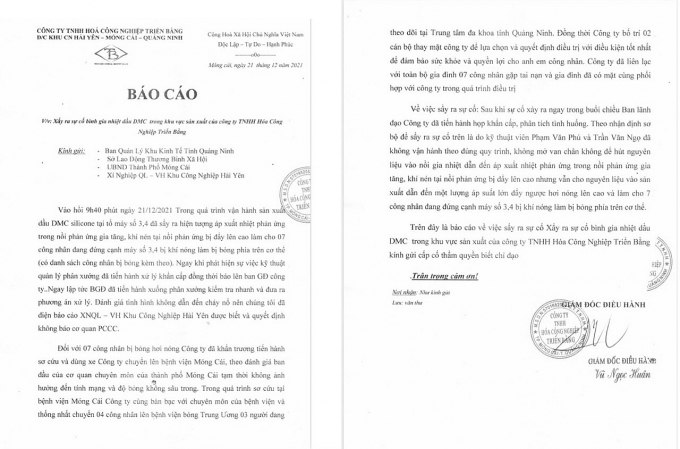 Nguyên nhân vụ tai nạn lao động tại Quảng Ninh làm nhiều công nhân bị bỏng