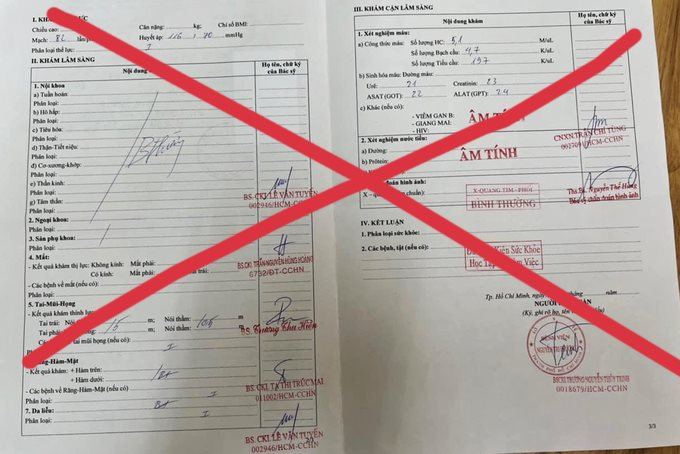 Mua giấy khám sức khỏe giả có thể bị phạt tù tới 7 năm