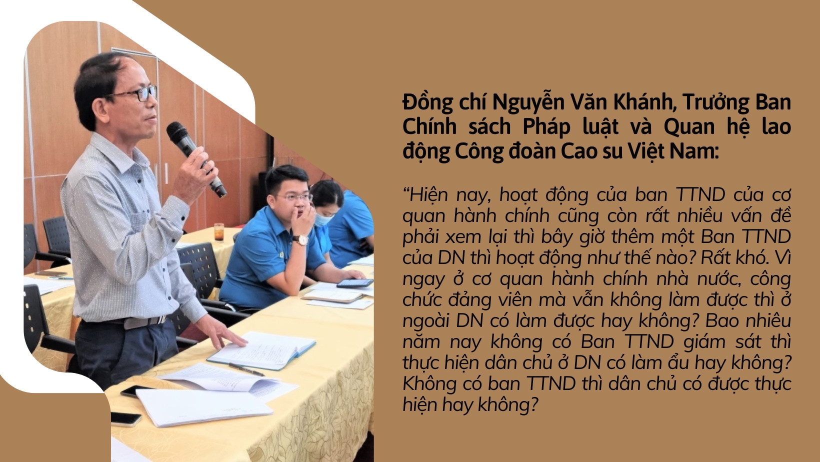 Dự thảo luật thực hiện dân chủ ở cơ sở: Điểm tựa lớn cho người lao động Dự thảo luật thực hiện dân chủ ở cơ sở: Điểm tựa lớn cho người lao động