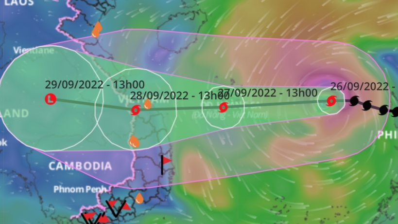 Tin mới nhất: Dự báo hướng di chuyển của cơn bão số 4 Noru