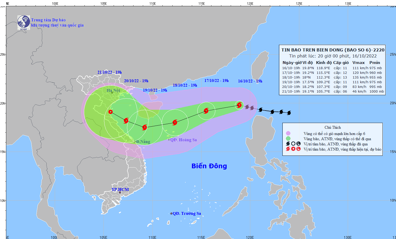 3 kịch bản bão số 6 đổ bộ đất liền