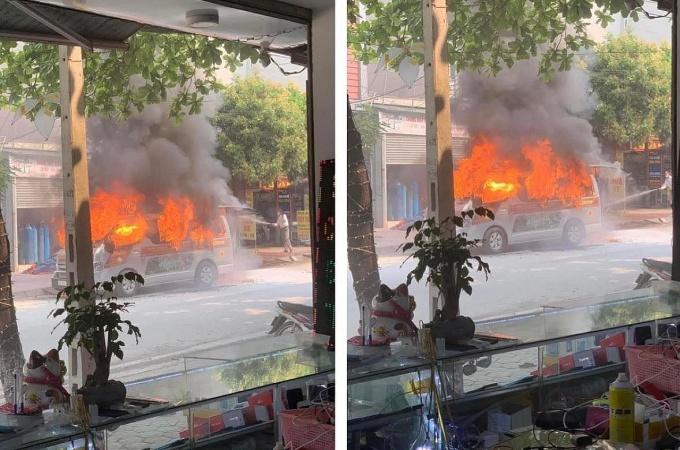 Nổ bình oxy trong xe cứu thương khiến một sản phụ bị bỏng nặng