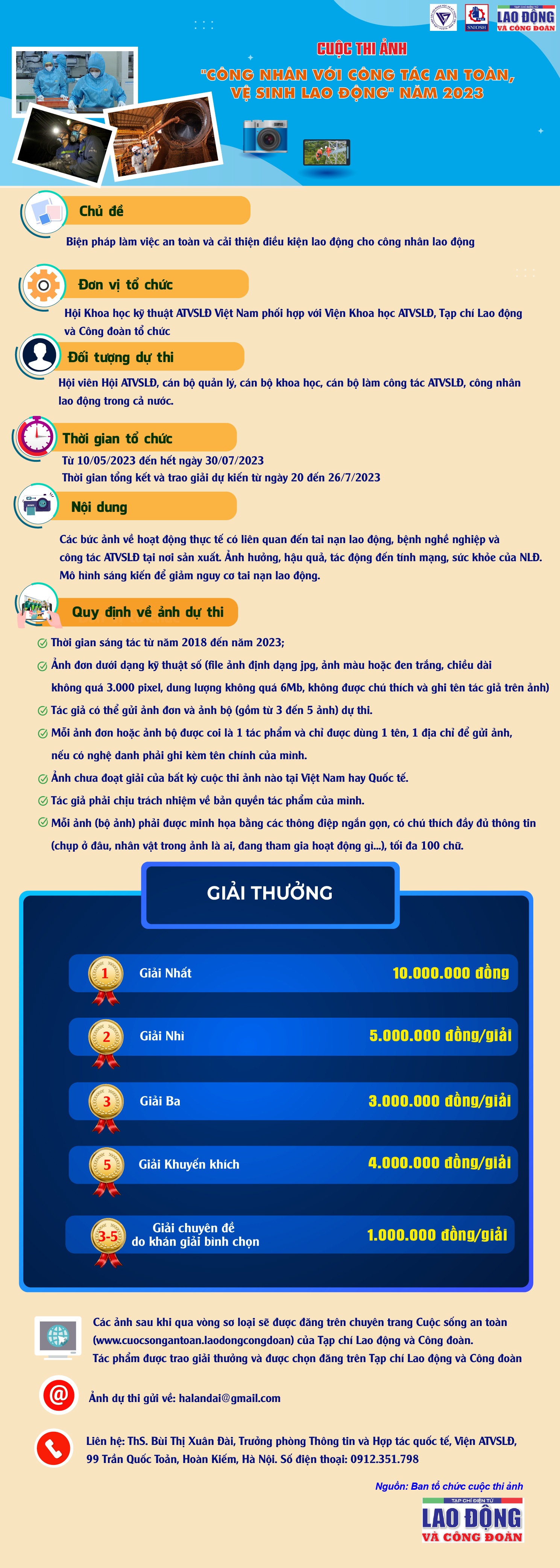 Cuộc thi ảnh "Công nhân với công tác an toàn, vệ sinh lao động" năm 2023