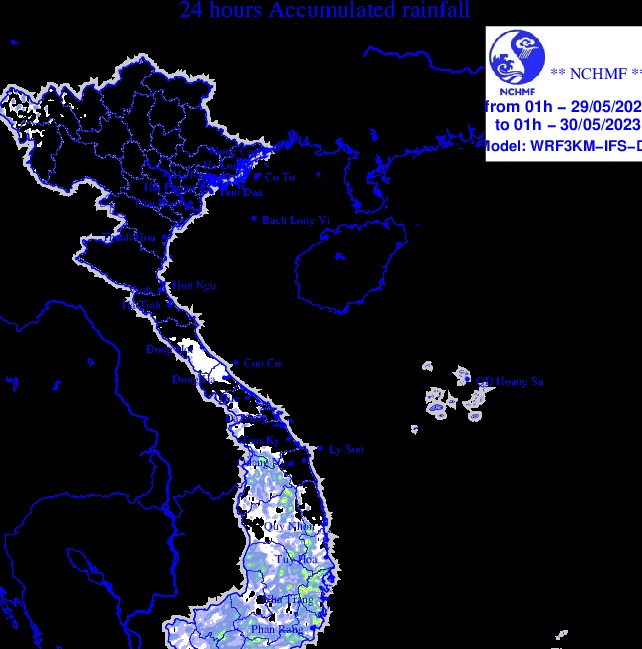 Dự báo mưa lớn và cảnh báo lốc, sét, mưa đá, gió giật mạnh