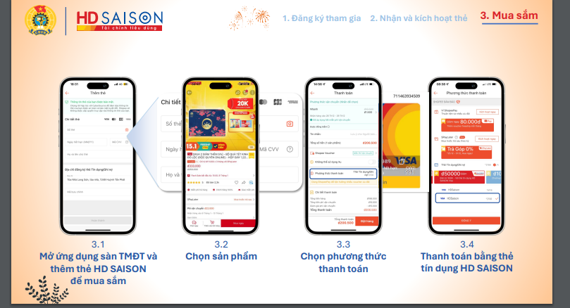 Tài khoản thẻ HD SAISON có 5.000.000 đồng, đoàn viên sử dụng sao cho đúng và an toàn?