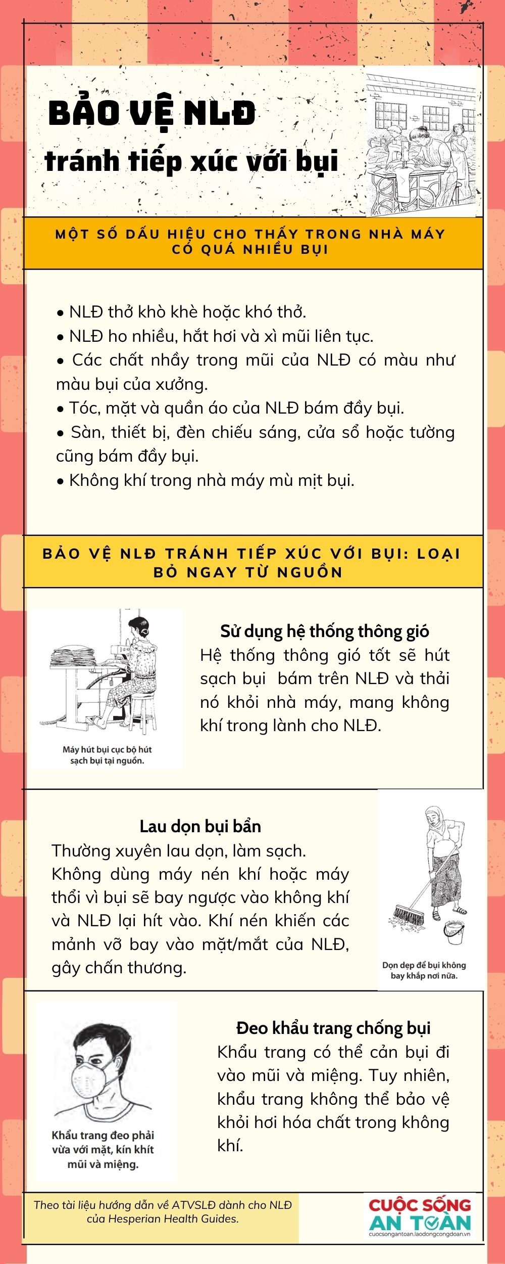 Bảo vệ người lao động tránh tiếp xúc với bụi