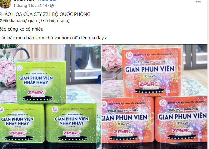 Pháo hoa Z121 bán tràn lan: Làm thế nào để nhận biết pháo hoa xịn?