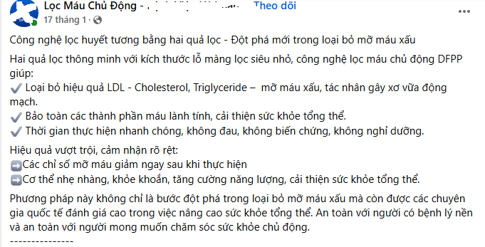 Lọc máu làm trẻ hóa, ngăn ngừa bệnh đột quỵ, mỡ máu: Giải mã những lợi ích và chiêu trò lừa bịp! Lọc máu làm trẻ hóa, ngăn ngừa bệnh đột quỵ, mỡ máu: Giải mã những lợi ích và chiêu trò lừa bịp!