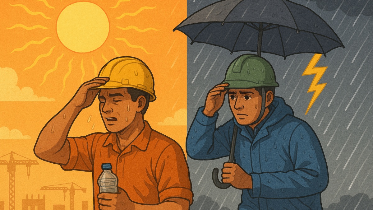Thời tiết cực đoan gia tăng: Nguy cơ kép từ nắng nóng và mưa dông đe dọa sức khỏe người lao động