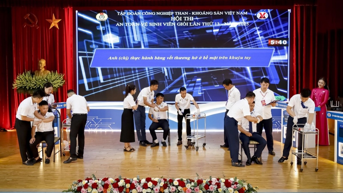 Hội thi An toàn vệ sinh viên giỏi TKV lần thứ 13: Nâng cao kỹ năng vì môi trường sản xuất an toàn