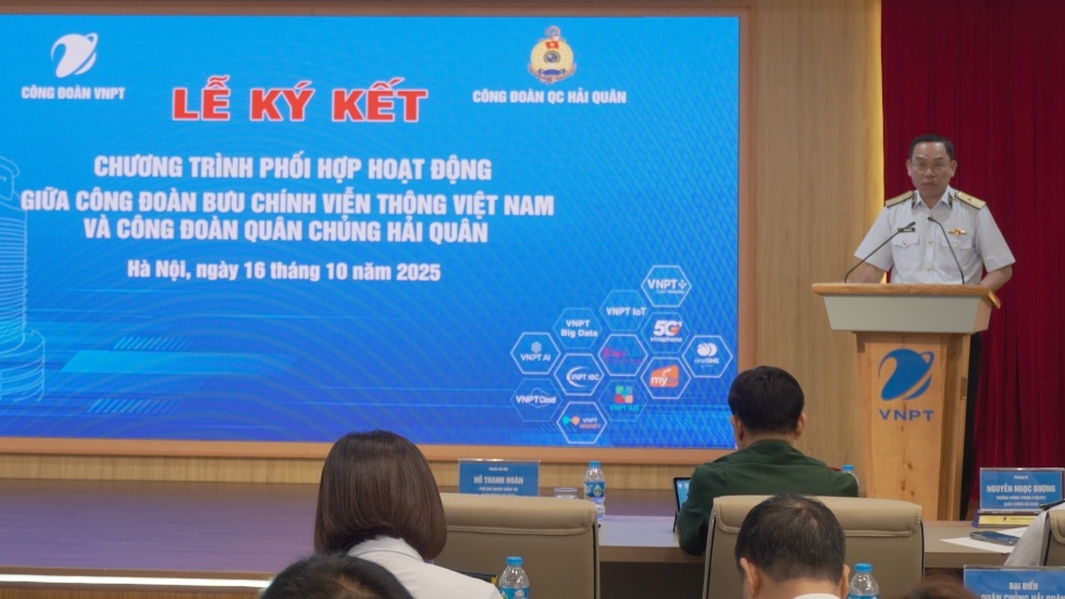 Công đoàn Quân chủng Hải quân và Công đoàn VNPT: Biểu tượng đoàn kết giữa hậu phương và tiền tuyến