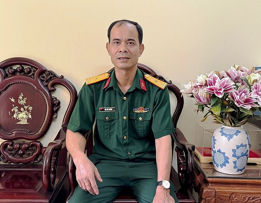 Thiếu tá quân nhân chuyên nghiệp Bùi Đức Ngừng. Ảnh: THÁI KIÊN 