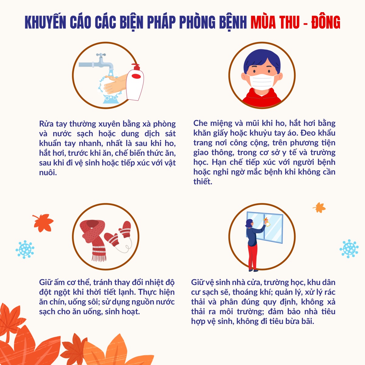 Nguy cơ bùng phát nhiều dịch bệnh mùa Thu - Đông, cần đặt ý thức phòng ngừa lên hàng đầu