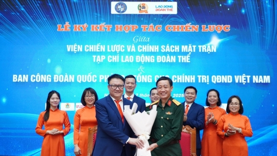 Hợp tác chiến lược giữa Viện Chiến lược và Chính sách Mặt trận - Ban Công đoàn Quốc phòng