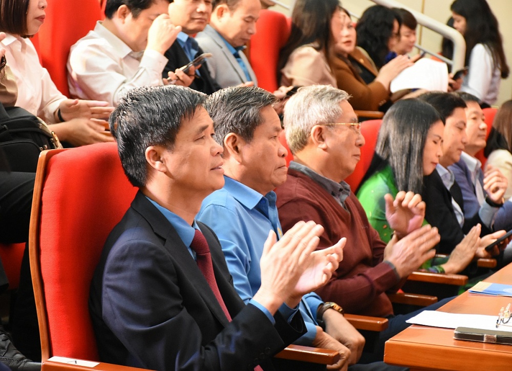Lãnh đạo Tổng Liên đoàn Lao động Việt Nam tham dự Lễ trao giải. Ảnh: Phương Mai